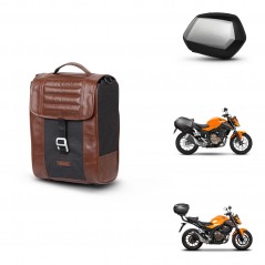 SHAD Maletas SH35 PREMIUM + soporte montaje Baul maleta SR38 CAFE RACER STYLE 1U KIT-481122