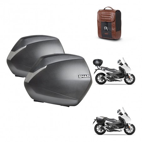 SHAD Baul maleta + soporte montaje maletas SH36 SR38 CAFE RACER STYLE 1U KIT-481125