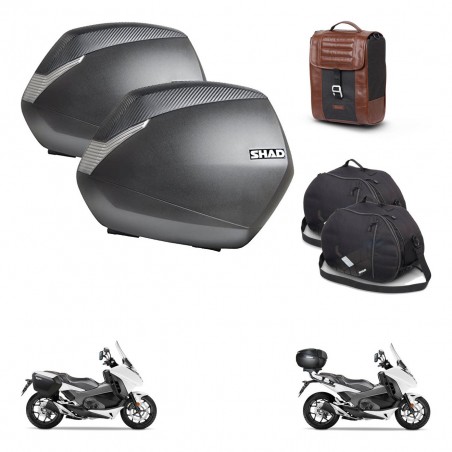 SHAD Baul maleta + soporte montaje maletas SH36 accesorios SR38 CAFE RACER STYLE 1U KIT-481126