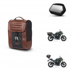 SHAD Maletas SH35 PREMIUM + soporte montaje Baul maleta SR38 CAFE RACER STYLE 1U KIT-481140