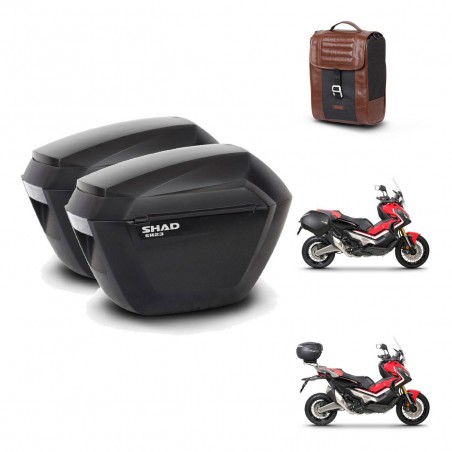 SHAD Baul maleta + soporte montaje maletas sh23 SR38 CAFE RACER STYLE 1U KIT-481151