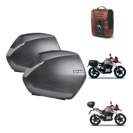 SHAD Baul maleta + soporte montaje maletas SH36 SR38 CAFE RACER STYLE 1U KIT-481185
