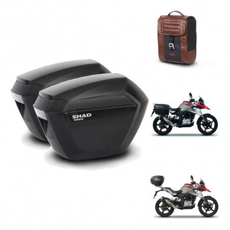 SHAD Baul maleta + soporte montaje maletas sh23 SR38 CAFE RACER STYLE 1U KIT-481187