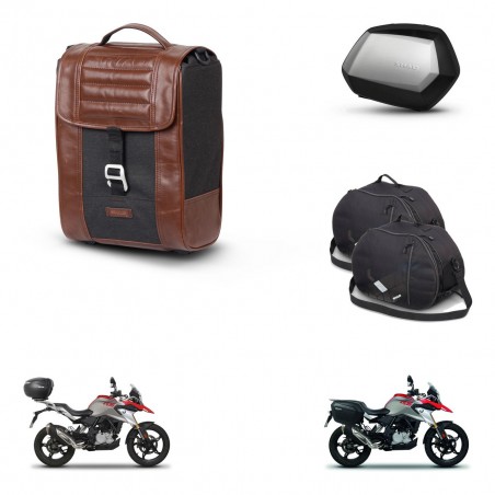 SHAD Maletas SH35 PREMIUM + soporte montaje Baul maleta accesorios SR38 CAFE RACER STYLE 1U KIT-481189