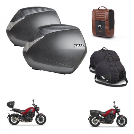 SHAD Baul maleta + soporte montaje maletas SH36 accesorios SR38 CAFE RACER STYLE 1U KIT-481192