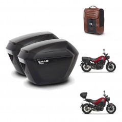 SHAD Baul maleta + soporte montaje maletas sh23 SR38 CAFE RACER STYLE 1U KIT-481193