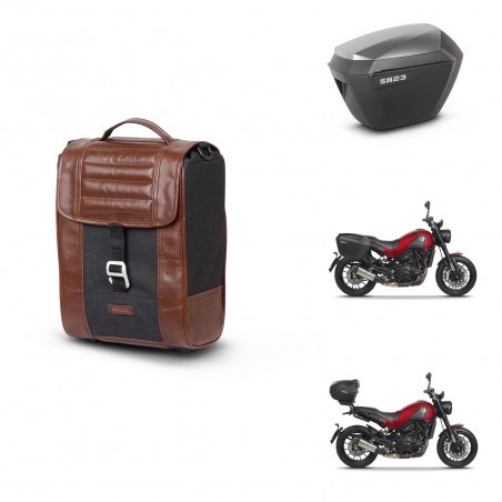 SHAD Maletas sh23 alu + soporte montaje Baul maleta SR38 CAFE RACER STYLE 1U KIT-481196