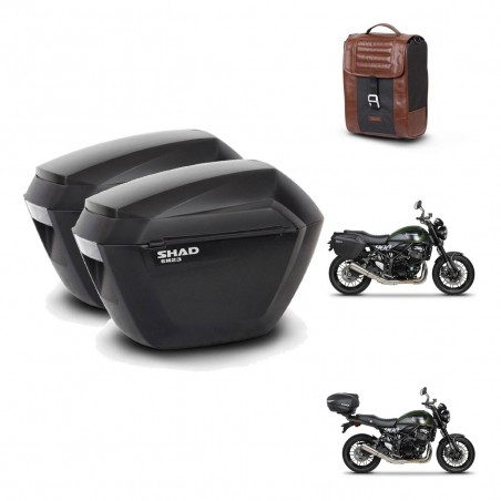 SHAD Baul maleta + soporte montaje maletas sh23 SR38 CAFE RACER STYLE 1U KIT-481205