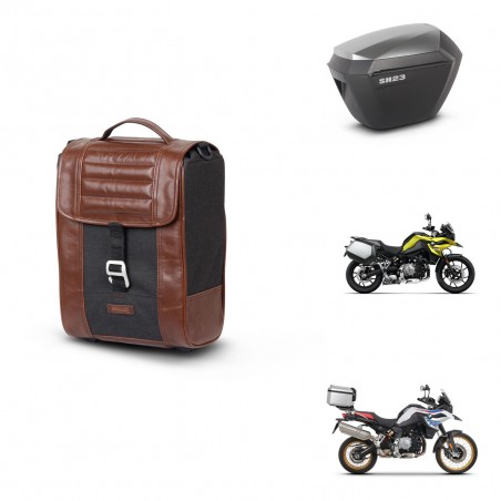 SHAD Maletas sh23 alu + soporte montaje Baul maleta SR38 CAFE RACER STYLE 1U KIT-481220