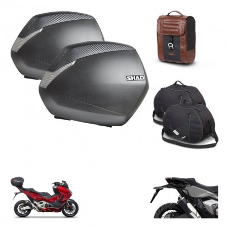 SHAD Baul maleta + soporte montaje maletas SH36 accesorios SR38 CAFE RACER STYLE 1U KIT-481264