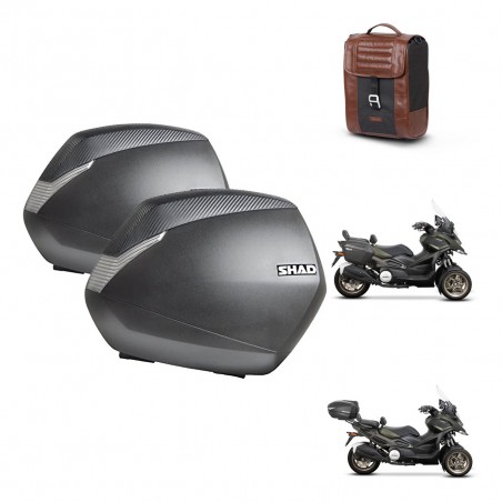 SHAD Baul maleta + soporte montaje maletas SH36 SR38 CAFE RACER STYLE 1U KIT-481275