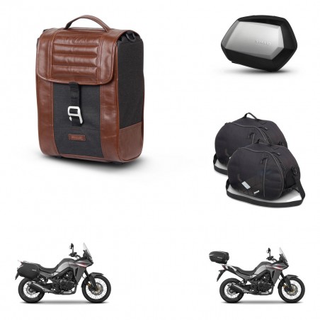 SHAD Maletas SH35 PREMIUM + soporte montaje Baul maleta accesorios SR38 CAFE RACER STYLE 1U KIT-481297