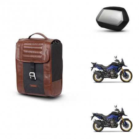 SHAD Maletas SH35 PREMIUM + soporte montaje Baul maleta SR38 CAFE RACER STYLE 1U KIT-481308