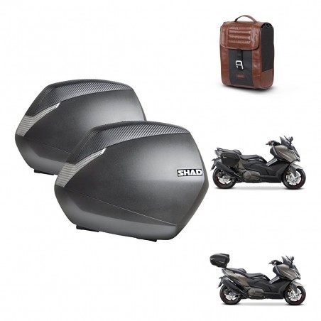 SHAD Baul maleta + soporte montaje maletas SH36 SR38 CAFE RACER STYLE 1U KIT-481317