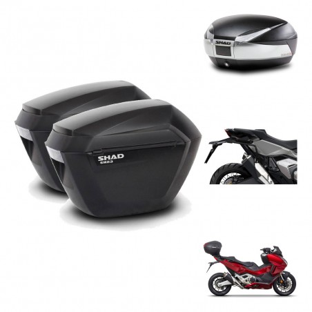 SHAD Baul SH48 + soporte montaje maletas sh23 TITANIUM PREMIUM KIT-481331