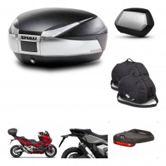 SHAD Maletas SH35 PREMIUM + soporte montaje baul SH48 accesorios TITANIUM KIT-481339