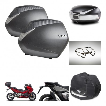SHAD Baul SH48 + soporte montaje maletas SH36 accesorios TITANIUM PREMIUM KIT-481365