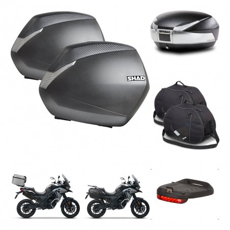SHAD Baul SH48 + soporte montaje maletas SH36 accesorios TITANIUM PREMIUM KIT-481384