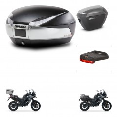 SHAD Maletas sh23 alu + soporte montaje baul SH48 accesorios TITANIUM PREMIUM KIT-481388