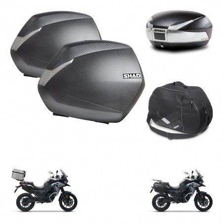 SHAD SH48 trunk + mounting bracket SH36 suitcases accessories TITANIUM PREMIUM KIT-481389