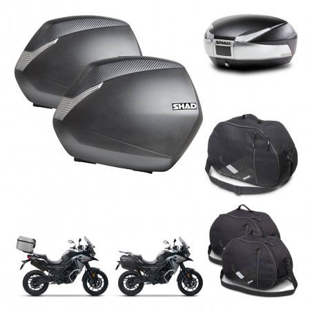 SHAD SH48 trunk + mounting bracket SH36 suitcases accessories TITANIUM PREMIUM KIT-481390