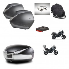 SHAD SH48 trunk + mounting bracket SH36 suitcases accessories TITANIUM PREMIUM KIT-481408