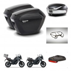 SHAD SH48 trunk + mounting bracket sh23 suitcases accessories TITANIUM PREMIUM KIT-481409