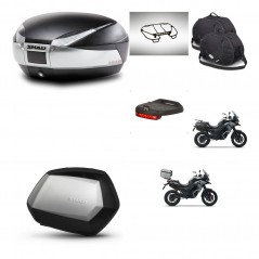 SHAD Maletas SH35 PREMIUM + soporte montaje baul SH48 accesorios TITANIUM KIT-481411