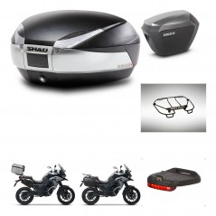 SHAD Maletas sh23 alu + soporte montaje baul SH48 accesorios TITANIUM PREMIUM KIT-481412
