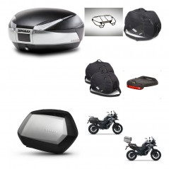 SHAD SH35 PREMIUM suitcases + mounting bracket SH48 trunk accessories TITANIUM KIT-481423