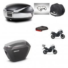 SHAD Maletas sh23 alu + soporte montaje baul SH48 accesorios TITANIUM PREMIUM KIT-481424