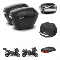 SHAD SH48 trunk + mounting bracket sh23 suitcases accessories TITANIUM PREMIUM KIT-481445