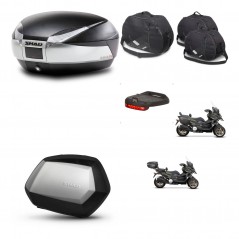 SHAD Maletas SH35 PREMIUM + soporte montaje baul SH48 accesorios TITANIUM KIT-481447