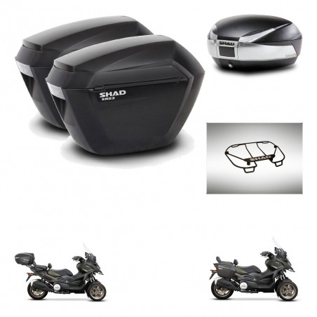 SHAD Baul SH48 + soporte montaje maletas sh23 accesorios TITANIUM PREMIUM KIT-481451