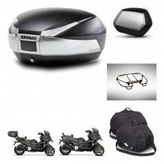 SHAD SH35 PREMIUM suitcases + mounting bracket SH48 trunk accessories TITANIUM KIT-481453