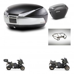 SHAD Maletas sh23 alu + soporte montaje baul SH48 accesorios TITANIUM PREMIUM KIT-481454