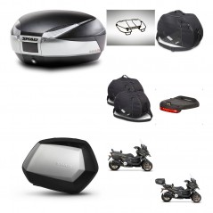 SHAD Maletas SH35 PREMIUM + soporte montaje baul SH48 accesorios TITANIUM KIT-481471