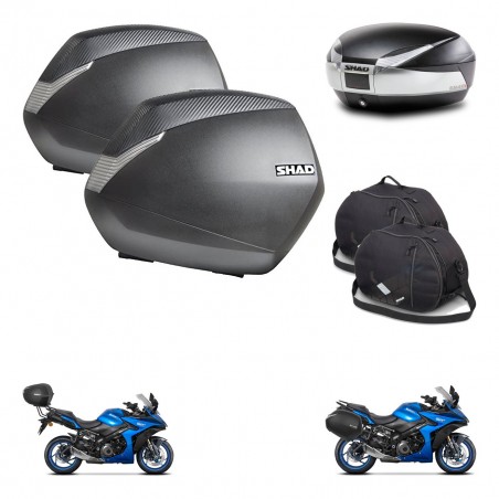 SHAD Baul SH48 + soporte montaje maletas SH36 accesorios TITANIUM PREMIUM KIT-481474