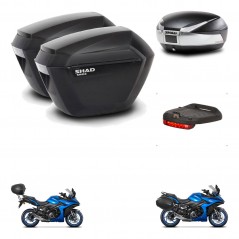 SHAD Baul SH48 + soporte montaje maletas sh23 accesorios TITANIUM PREMIUM KIT-481481