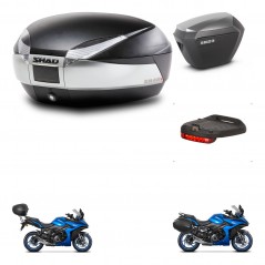 SHAD Maletas sh23 alu + soporte montaje baul SH48 accesorios TITANIUM PREMIUM KIT-481484