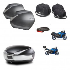SHAD Baul SH48 + soporte montaje maletas SH36 accesorios TITANIUM PREMIUM KIT-481492