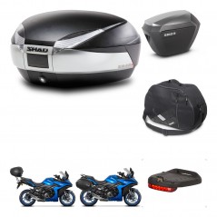 SHAD Maletas sh23 alu + soporte montaje baul SH48 accesorios TITANIUM PREMIUM KIT-481496
