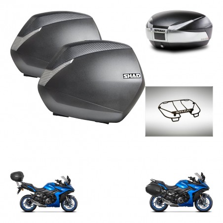 SHAD Baul SH48 + soporte montaje maletas SH36 accesorios TITANIUM PREMIUM KIT-481497