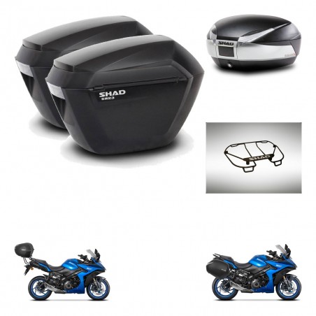 SHAD Baul SH48 + soporte montaje maletas sh23 accesorios TITANIUM PREMIUM KIT-481499