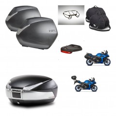 SHAD Baul SH48 + soporte montaje maletas SH36 accesorios TITANIUM PREMIUM KIT-481504