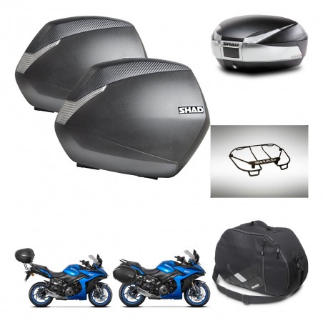 SHAD Baul SH48 + soporte montaje maletas SH36 accesorios TITANIUM PREMIUM KIT-481509
