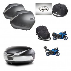 SHAD SH48 trunk + mounting bracket SH36 suitcases accessories TITANIUM PREMIUM KIT-481510