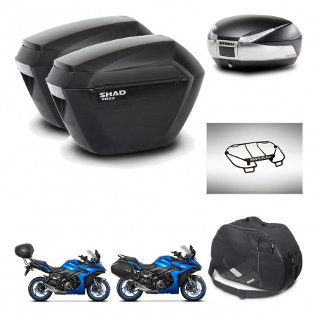 SHAD Baul SH48 + soporte montaje maletas sh23 accesorios TITANIUM PREMIUM KIT-481511