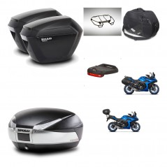 SHAD SH48 trunk + mounting bracket sh23 suitcases accessories TITANIUM PREMIUM KIT-481517