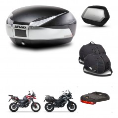SHAD Maletas SH35 PREMIUM + soporte montaje baul SH48 accesorios TITANIUM KIT-481531